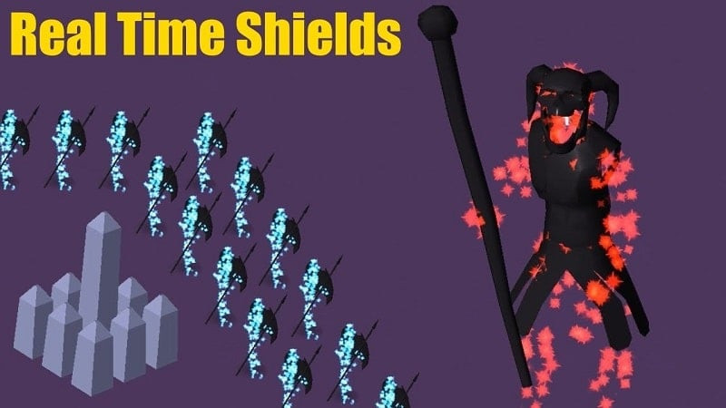 Soldados defendiendo un castillo en Real Time Shields