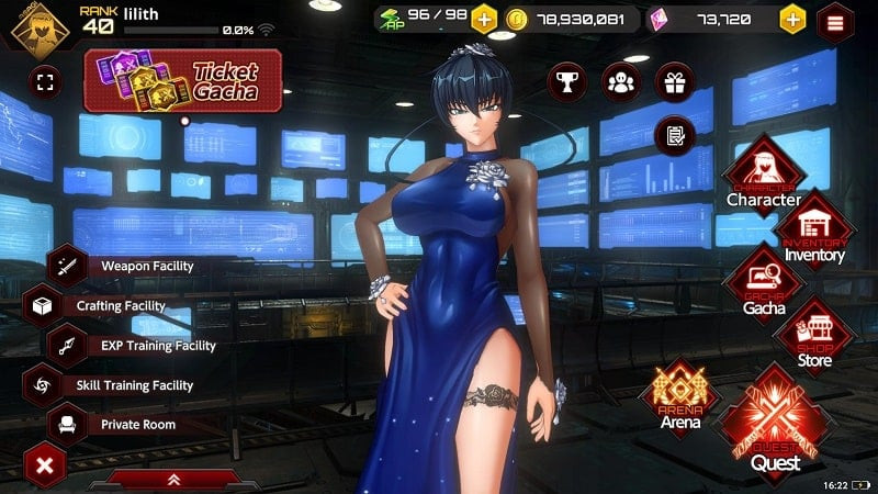 alt: Action Taimanin MOD APK download screen