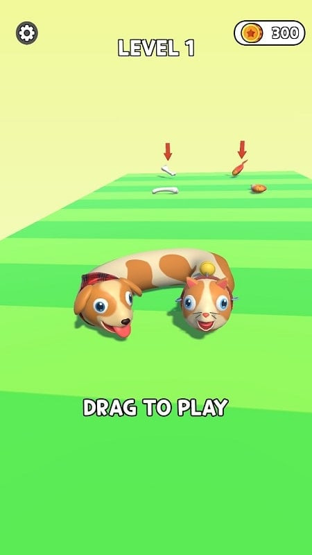 Gameplay de Cats & Dogs 3D com interação entre o cão e o gato