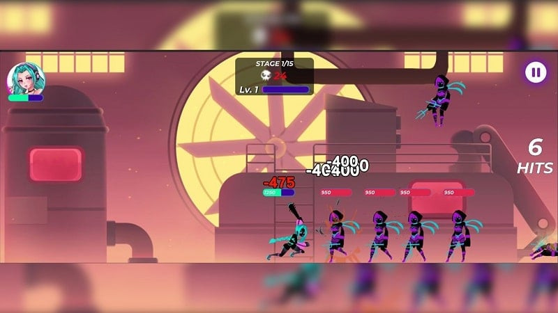 Captura de pantalla de combate en ChickTok Brawler