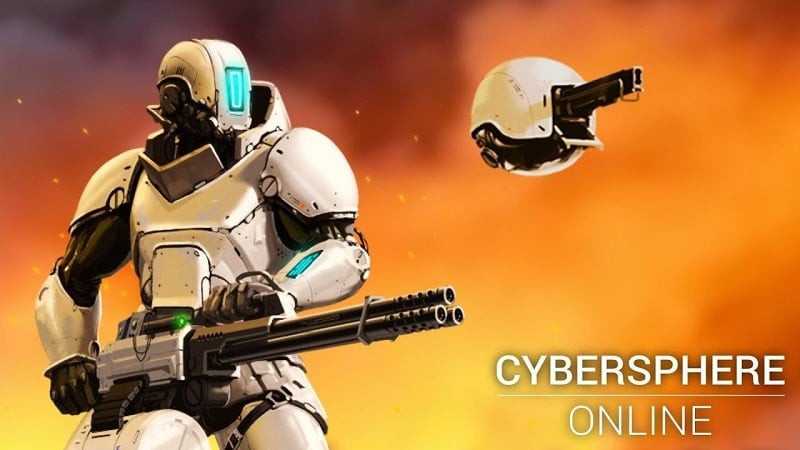 Combate intenso contra robots alienígenas en CyberSphere: Online Shooter.