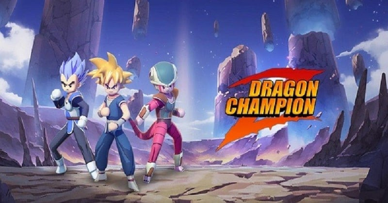 Personaje principal de Dragon Champion Z preparándose para la batalla