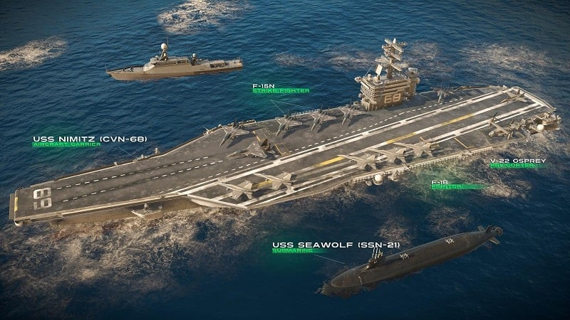 Interface do usuário do MODERN WARSHIPS com opções de modificação