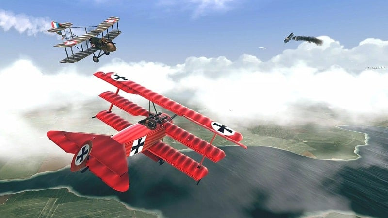 Combate aéreo em Warplanes WW1 Sky Aces