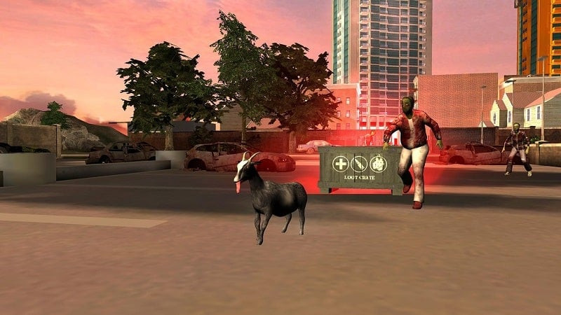 Interacción de la cabra con el entorno en Goat Simulator GoatZ