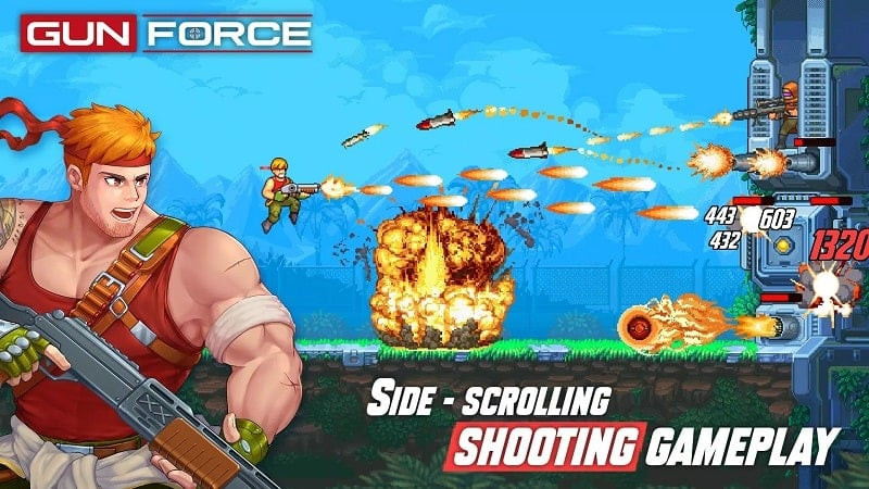 Pantalla de título del juego Gun Force