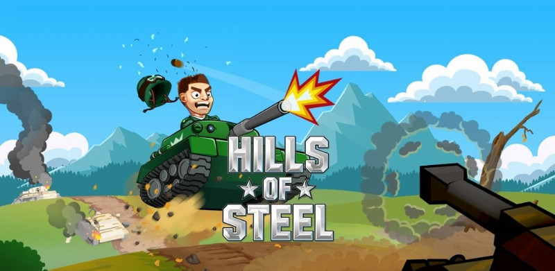 Captura de pantalla de Hills of Steel: tanque en batalla