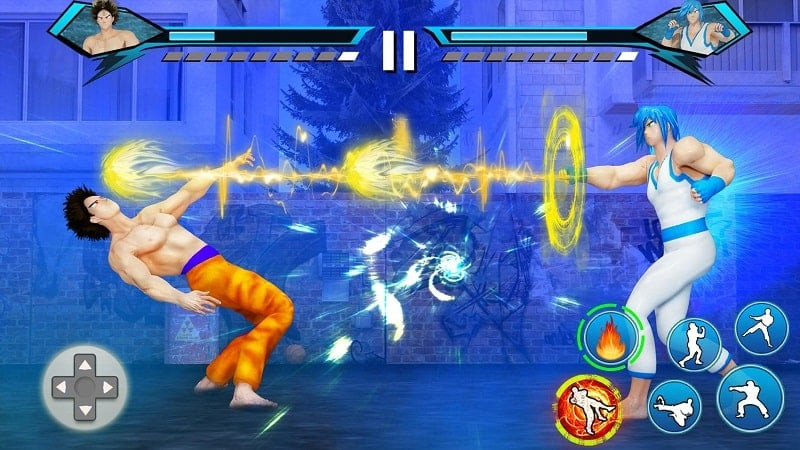 alt: Karate King Kung Fu Fight Game different game modes explained, showcasing VS mode, Knockout mode and Hyper mode.