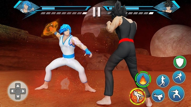 alt: Karate King Kung Fu Fight Game MOD APK features highlighted, showcasing unlimited money and heroes.