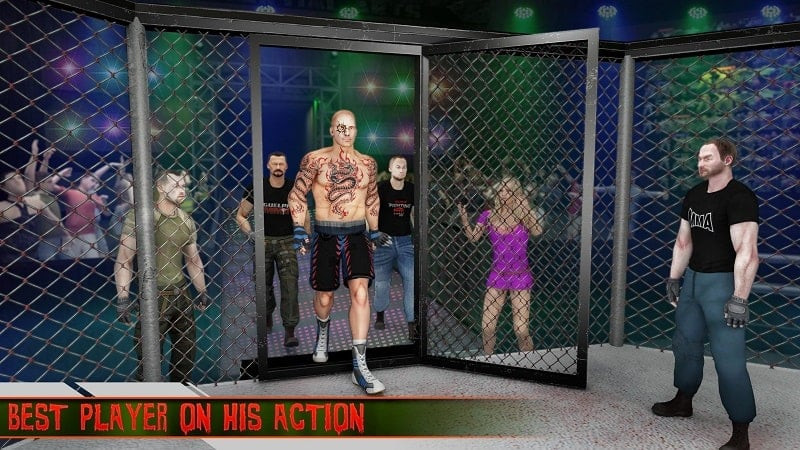 alt: Martial Art Cage Battle King Gameplay Screenshot