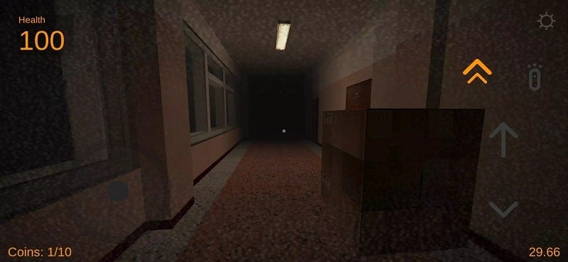 alt: Nextbot Chasing gameplay with the player navigating a dark corridor