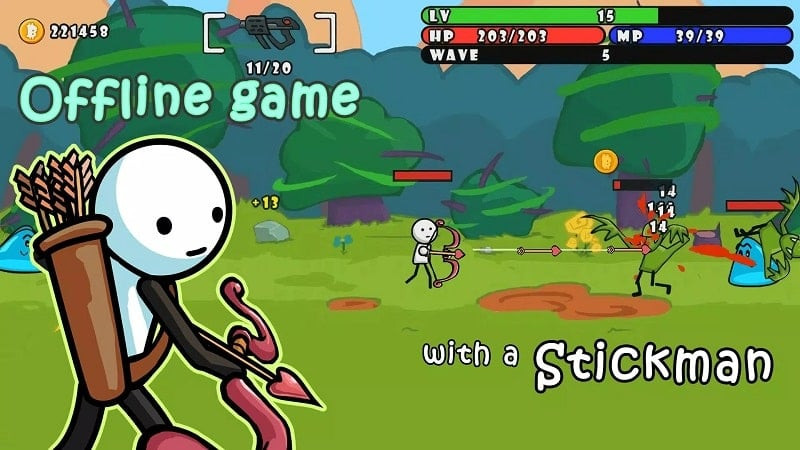 One Gun Stickman mostrando varios entornos del juego