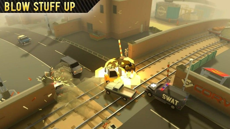 alt: Reckless Getaway 2 gameplay screenshot showcasing the various vehicles available