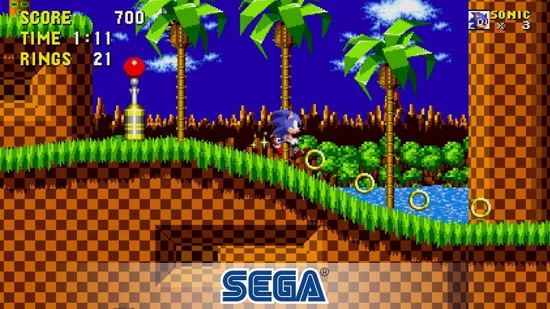 Sonic, Tails y Knuckles en Sonic the Hedgehog Classic MOD APK