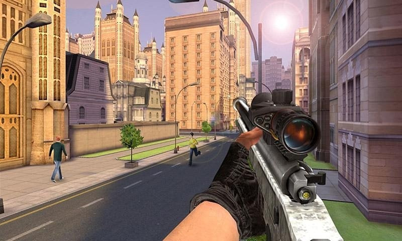 Un jugador apuntando en Sniper Master City Hunter