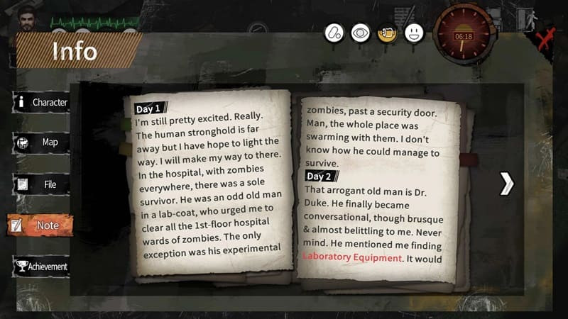 alt text: Delivery From the Pain main image showing the game's post-apocalyptic setting