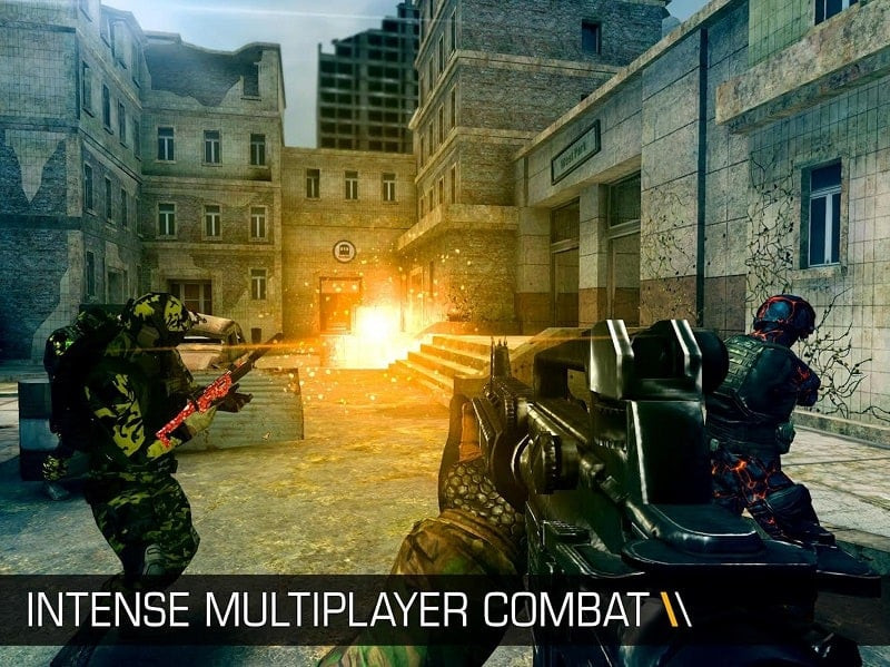 Interface do usuário e HUD do Bullet Force em uma captura de tela.