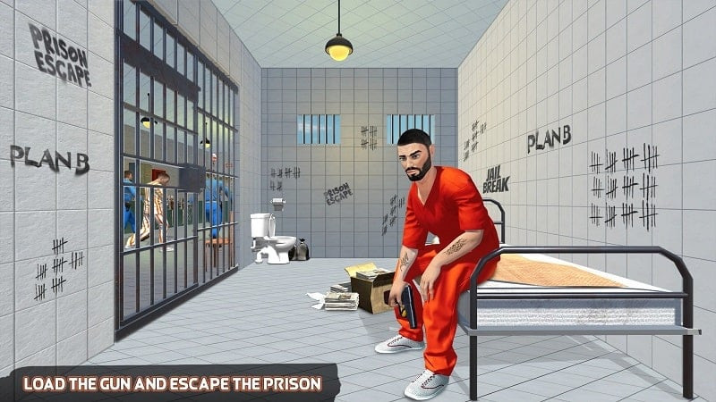 Tela inicial do jogo Grand Jail Prison Break Escape