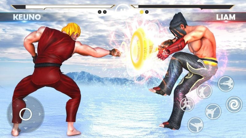 Gráficos 3D realistas em Kung Fu Street Fighting Games