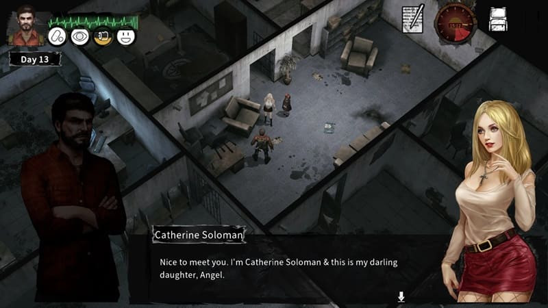 alt text: Screenshot from Delivery From the Pain showing the in-game environment and character