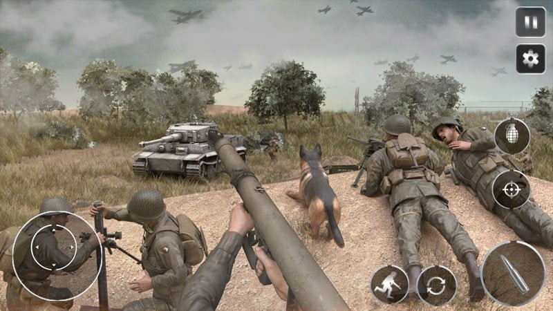 Utilizando uma arma no jogo Call of Courage