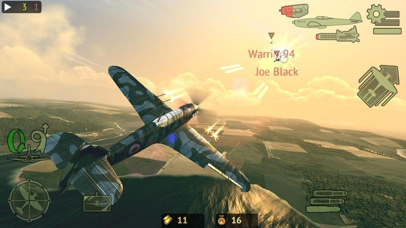 Combate aéreo en Warplanes: Online Combat