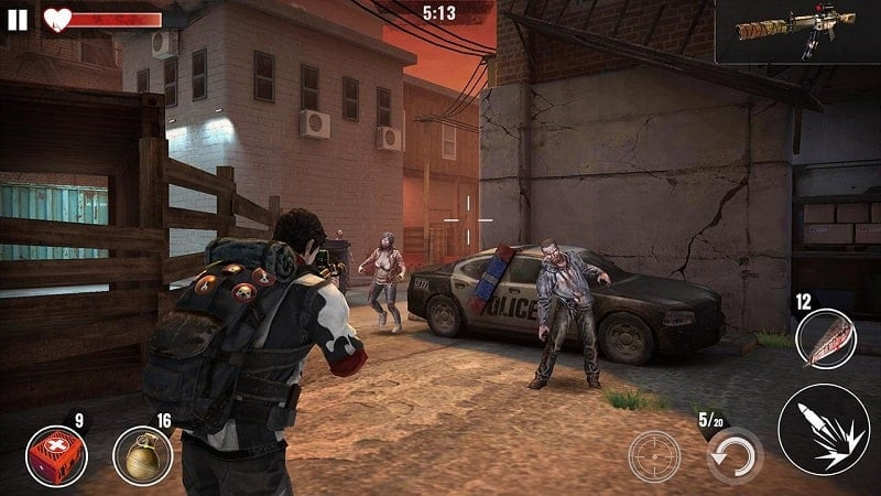 alt: ZOMBIE HUNTER Combat Screenshot