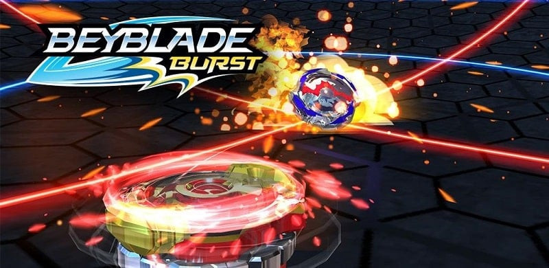 Batalha épica no Beyblade Burst App