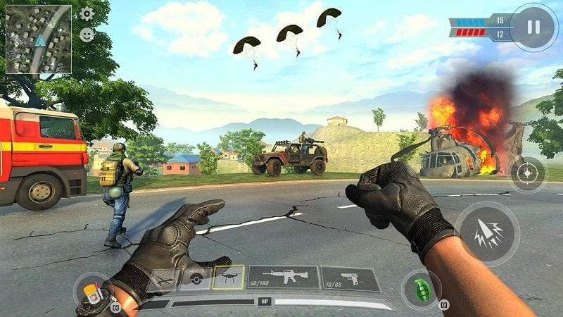 Arsenal de armas en Commando Adventure Assassin