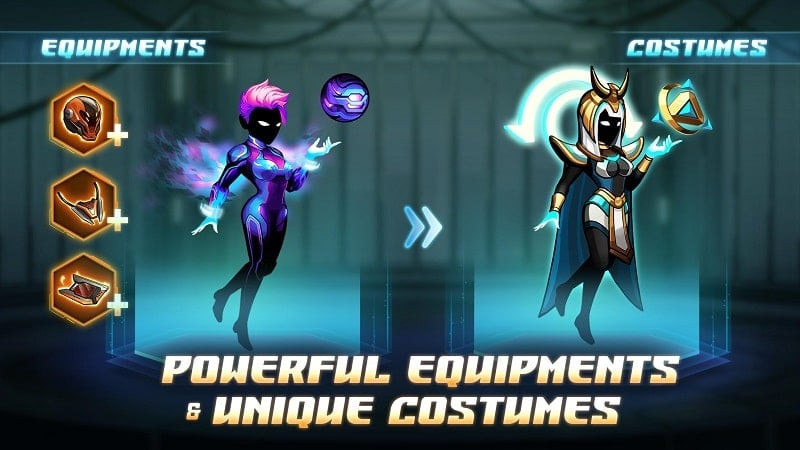 Cyber Fighters MOD APK com personagem modificado