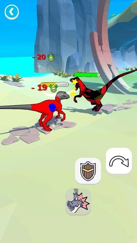 Dino Fight MOD APK: Vitória na Arena