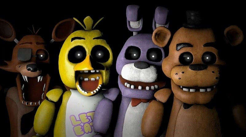 Tela inicial do Five Nights at Freddy's