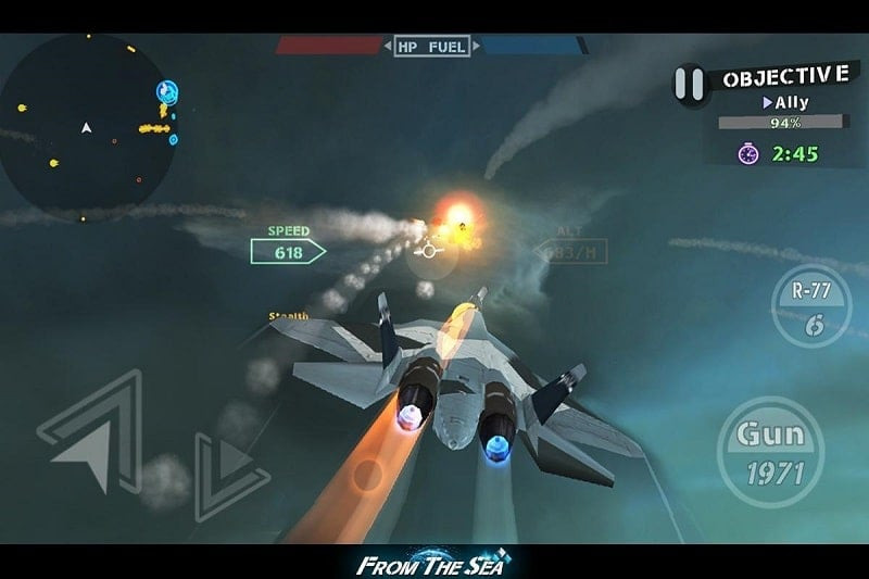 FROM THE SEA MOD APK con aviones desbloqueados