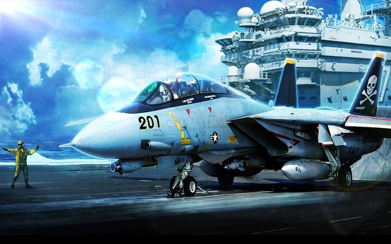 Aviones de combate en FROM THE SEA MOD APK