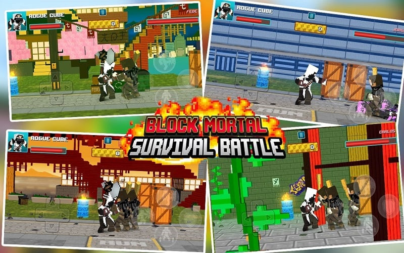 Captura de pantalla del juego Block Mortal Survival Battle