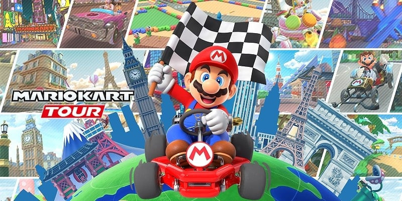 Corrida em Mario Kart Tour com MOD