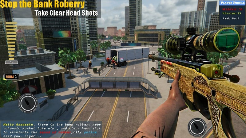 Jugabilidad de Modern Sniper 3D Assassin MOD APK