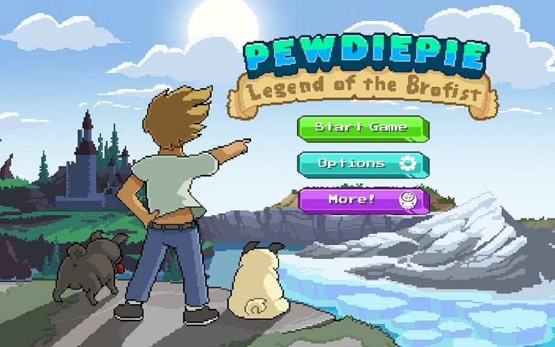 Personagem PewDiePie em Legend of Brofist