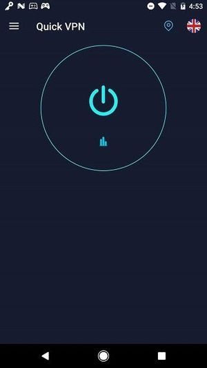 Interfaz de QuickVPN MOD APK