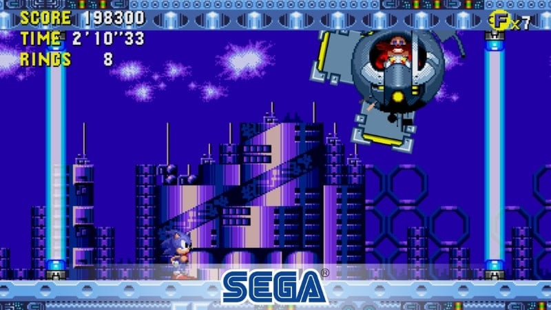 Sonic corriendo en Sonic CD Classic APK