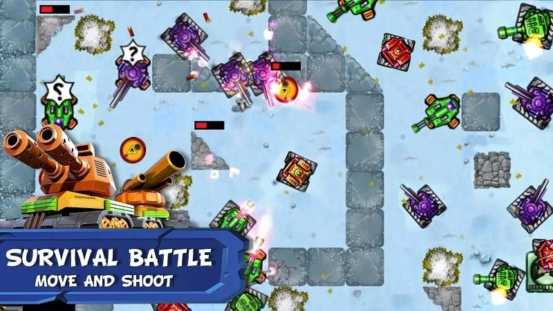 Tanque en Tank Battles 2D para Android