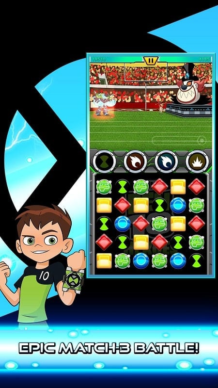 Batalla de Puzles en Ben 10 Heroes