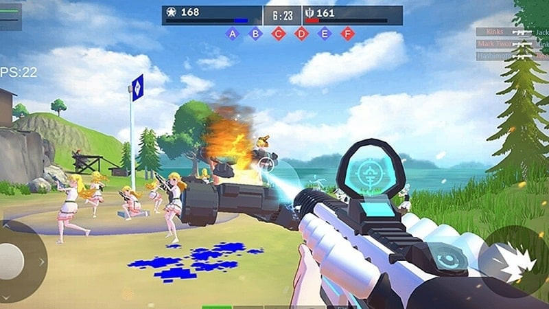 Armas en Girls Battle MOD APK