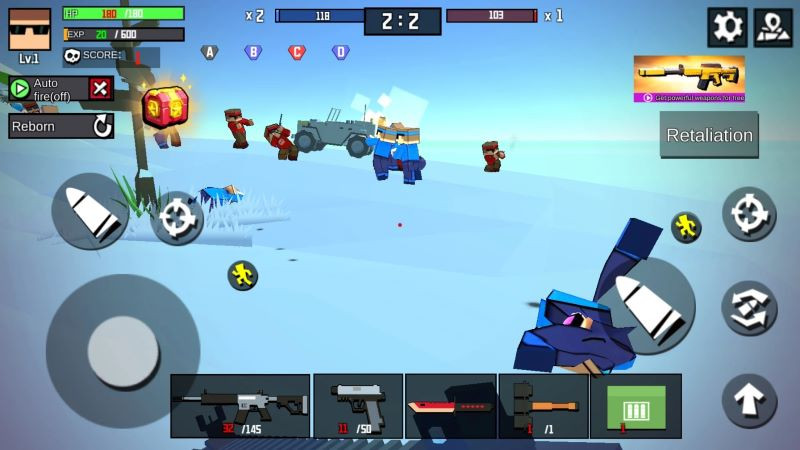 Interface do jogo Mobile Battle Field APK