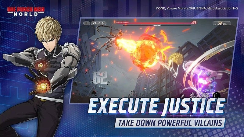 Interface de One Punch Man World APK