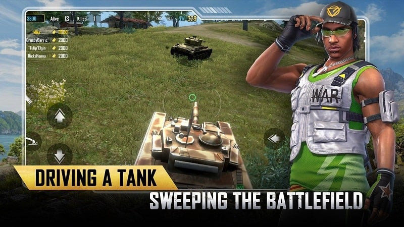 Tanque em SIX.A Raider Mission MOD APK