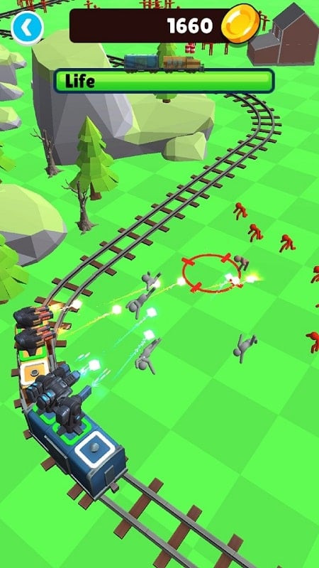 Defesas em Train Artillery MOD APK