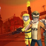 alt: Dead Evil gameplay screenshot showing the character fighting zombies