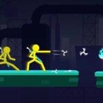 alt: Super Stickman Fighting Battle gameplay screenshot showing a stickman character fighting