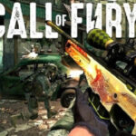 alt text: Call Of Fury game title screen displayed on a mobile device